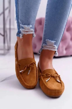 Best Boto Mokasyny Damskie Wygodne Eko-zamsz Camel Memfi