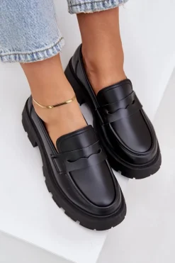 Boto Mokasyny Damskie Z Eko Skóry Czarne Sendall