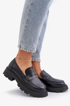 Boto Mokasyny Damskie Z Eko Skóry Czarne Sendall
