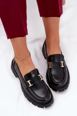 Boto Loafersy Damskie|Mokasyny Płaskie*Mokasyny Damskie Z Eko Skóry Czarne Lomnela