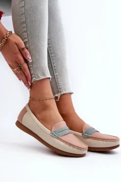 Evento Mokasyny Damskie Z Eko Skóry Różowe Vikitara