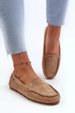 Boto Loafersy Damskie|Mokasyny Damskie Zamszowe*Mokasyny Damskie Z Eko Zamszu Brązowe Amrutia