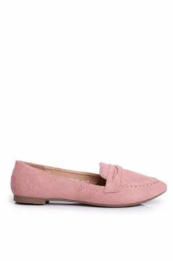 Outlet Boto Mokasyny Damskie Zamszowe CH-1M6 Różowe Laveria
