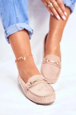 Boto Mokasyny Damskie Zamszowe*Mokasyny Damskie Zamszowe Beżowe Dive