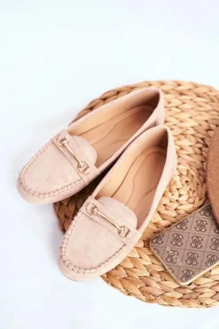 Boto Mokasyny Damskie Zamszowe*Mokasyny Damskie Zamszowe Beżowe Dive