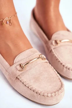 Boto Mokasyny Damskie Zamszowe*Mokasyny Damskie Zamszowe Beżowe Dive