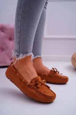 Damskie Damskie buty S.Barski Mokasyny Damskie Zamszowe Camel S.Barski Gustoben