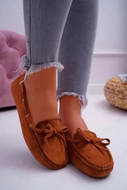 Damskie Damskie buty S.Barski Mokasyny Damskie Zamszowe Camel S.Barski Gustoben