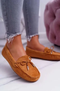 Boto Mokasyny Damskie Zamszowe*Mokasyny Damskie Zamszowe Komfortowe Camel Buggy