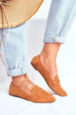 Boto Mokasyny Damskie Zamszowe*Mokasyny Damskie Zamszowe CH-1M6 Camel Laveria