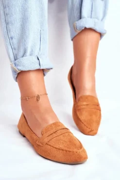 Boto Mokasyny Damskie Zamszowe*Mokasyny Damskie Zamszowe CH-1M6 Camel Laveria