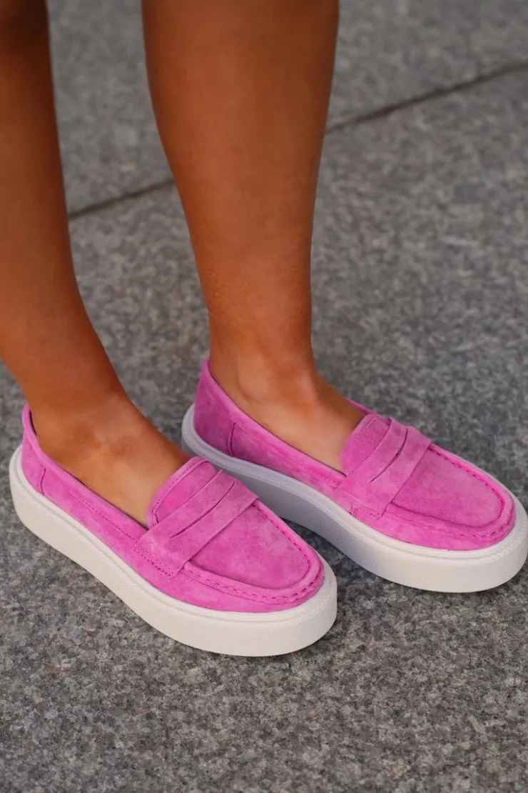 Hot Buty damskie Vinceza Mokasyny Damskie Zamszowe Na Platformie Vinceza 79535 Fuksja