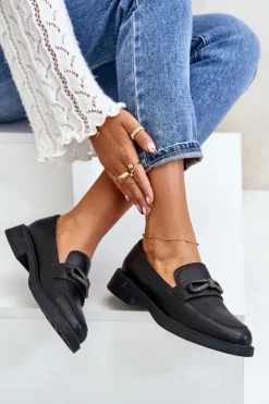 Damskie Buty damskie Vinceza Mokasyny Damskie Ze Skóry Naturalnej Vinceza 62181 Czarne