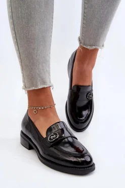 Evento Mokasyny Damskie Lakierowane|Mokasyny Damskie Skórzane*Mokasyny Lakierowane Damskie Czarne Dilhela