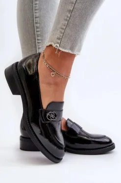 Evento Mokasyny Damskie Lakierowane|Mokasyny Damskie Skórzane*Mokasyny Lakierowane Damskie Czarne Dilhela