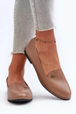 Boto Loafersy Damskie|Mokasyny Damskie Skórzane*Mokasyny Na Płaskim Obcasie Damskie Brązowe Enzla