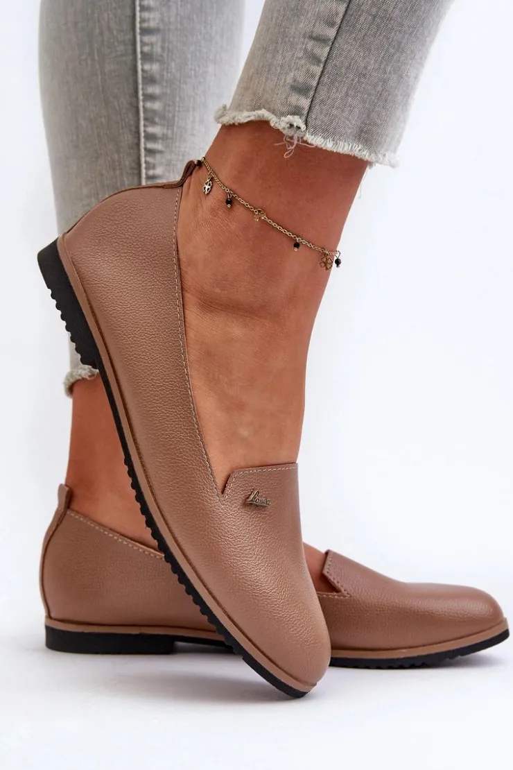 Boto Loafersy Damskie|Mokasyny Damskie Skórzane*Mokasyny Na Płaskim Obcasie Damskie Brązowe Enzla