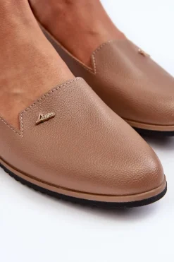 Boto Loafersy Damskie|Mokasyny Damskie Skórzane*Mokasyny Na Płaskim Obcasie Damskie Brązowe Enzla