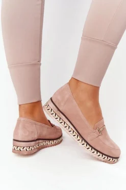Sale Laura Messi Mokasyny Na Platformie 2284 Różowe