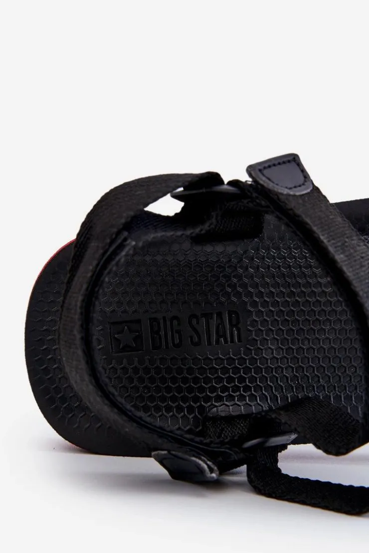Big Star Shoes Sandały Męskie|Sandały Big Star*Męskie Sandały Na Rzepy Big Star DD174717 Czarne