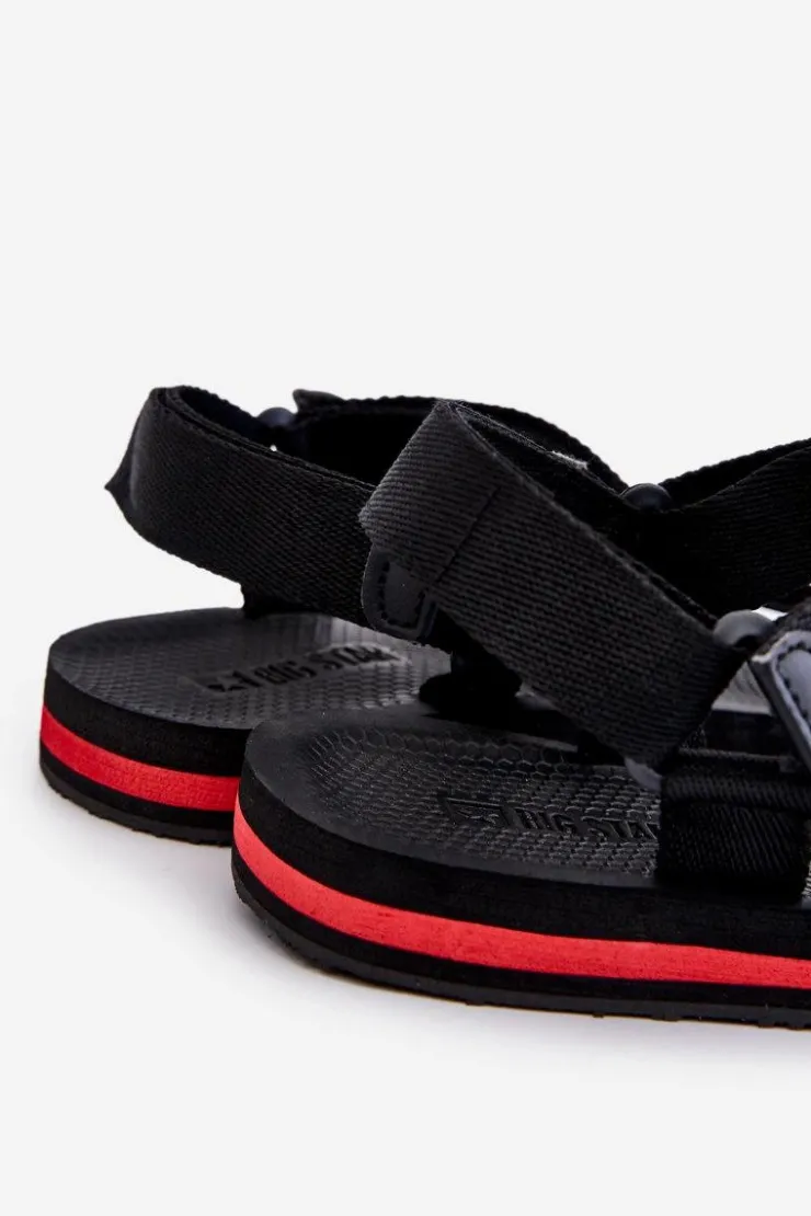 Big Star Shoes Sandały Męskie|Sandały Big Star*Męskie Sandały Na Rzepy Big Star DD174717 Czarne