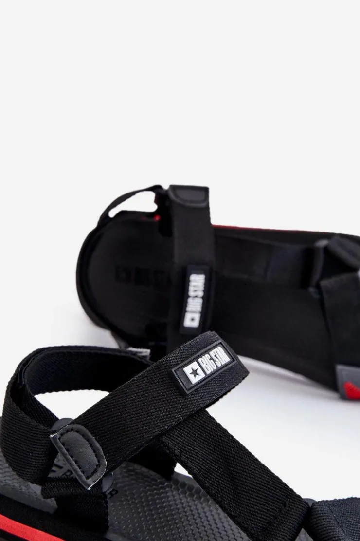 Big Star Shoes Sandały Męskie|Sandały Big Star*Męskie Sandały Na Rzepy Big Star DD174717 Czarne