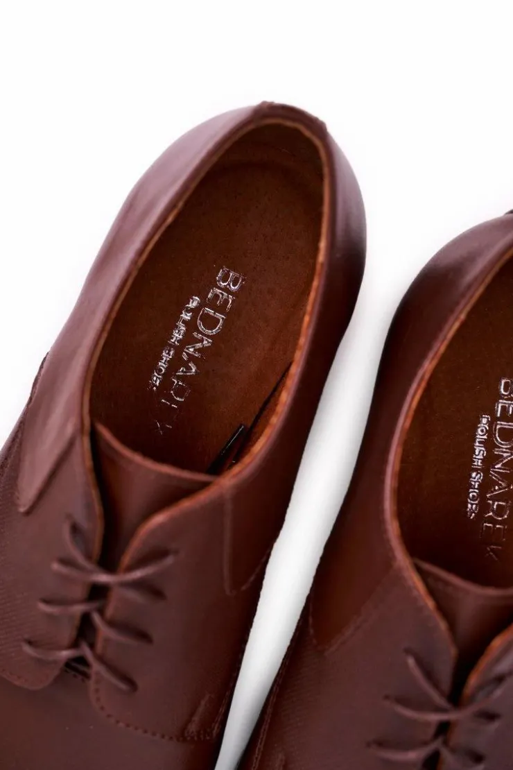 Boto Bednarek Polish Shoes|Mokasyny Sznurowane*Męskie Skórzane Mokasyny BEDNAREK Brązowe Brązowy