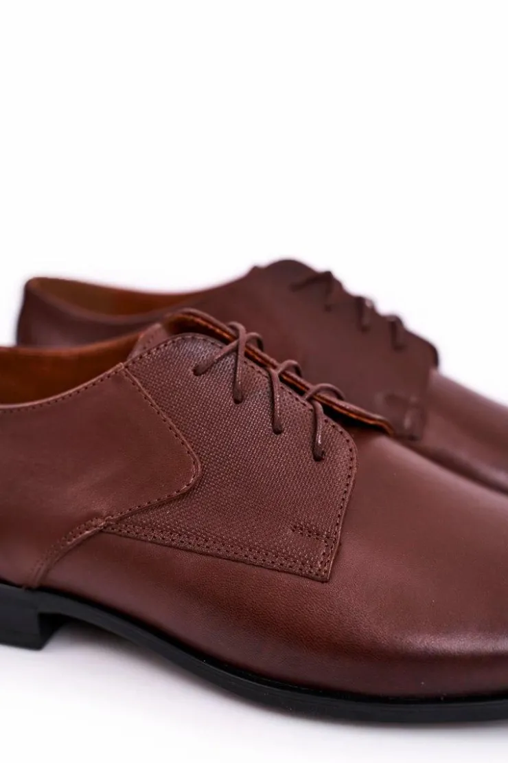 Boto Bednarek Polish Shoes|Mokasyny Sznurowane*Męskie Skórzane Mokasyny BEDNAREK Brązowe Brązowy