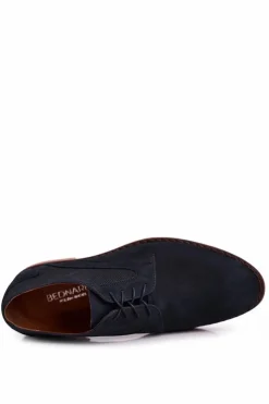 Damskie Boto Męskie Skórzane Mokasyny Nubuk BEDNAREK Granatowe