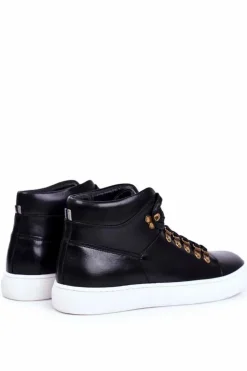 GOE Trampki Wysokie|Trampki Męskie Wysokie*Męskie Trampki Skórzane Czarne GG1N3009