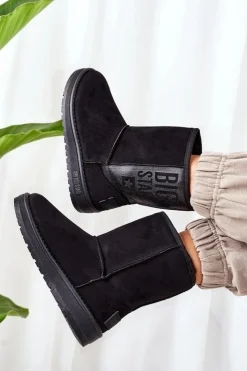 Damskie Big Star Shoes Śniegowce Big Star EE274415 Czarne