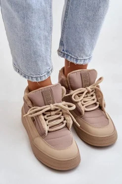 Big Star Shoes Buty Sportowe Big Star|Śniegowce Damskie*Śniegowce Damskie Big Star OO274A532 Beżowe Beżowy