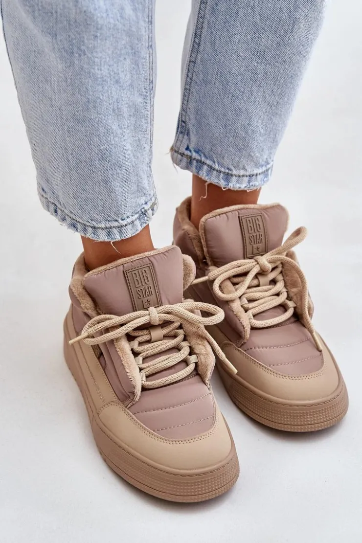 Big Star Shoes Buty Sportowe Big Star|Śniegowce Damskie*Śniegowce Damskie Big Star OO274A532 Beżowe Beżowy