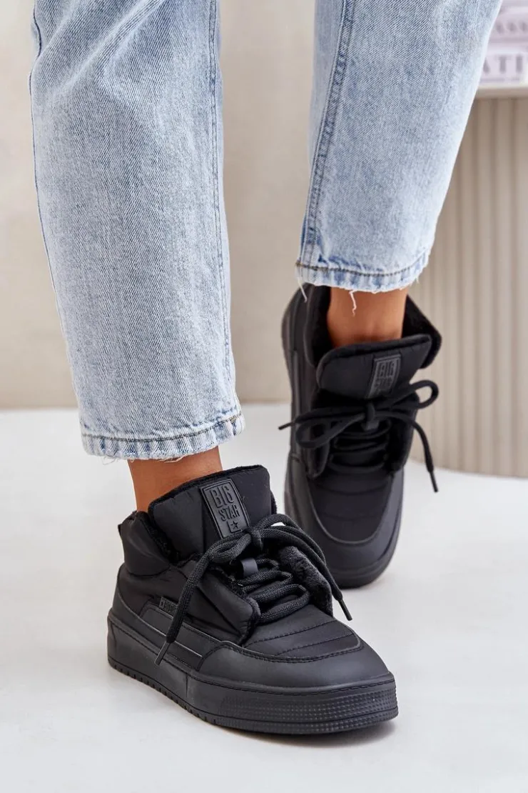 Damskie Big Star Shoes Śniegowce Damskie Big Star OO274A530 Czarne