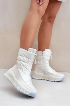 Damskie Big Star Shoes Śniegowce Damskie Big Star OO274A396 Białe