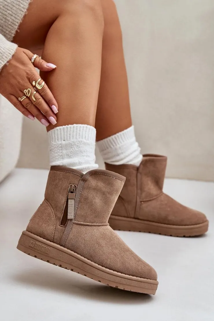 Big Star Shoes Śniegowce Damskie*Śniegowce Damskie Big Star OO274A165 Beżowe Beżowy