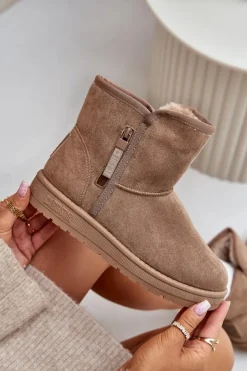 Big Star Shoes Śniegowce Damskie*Śniegowce Damskie Big Star OO274A165 Beżowe Beżowy