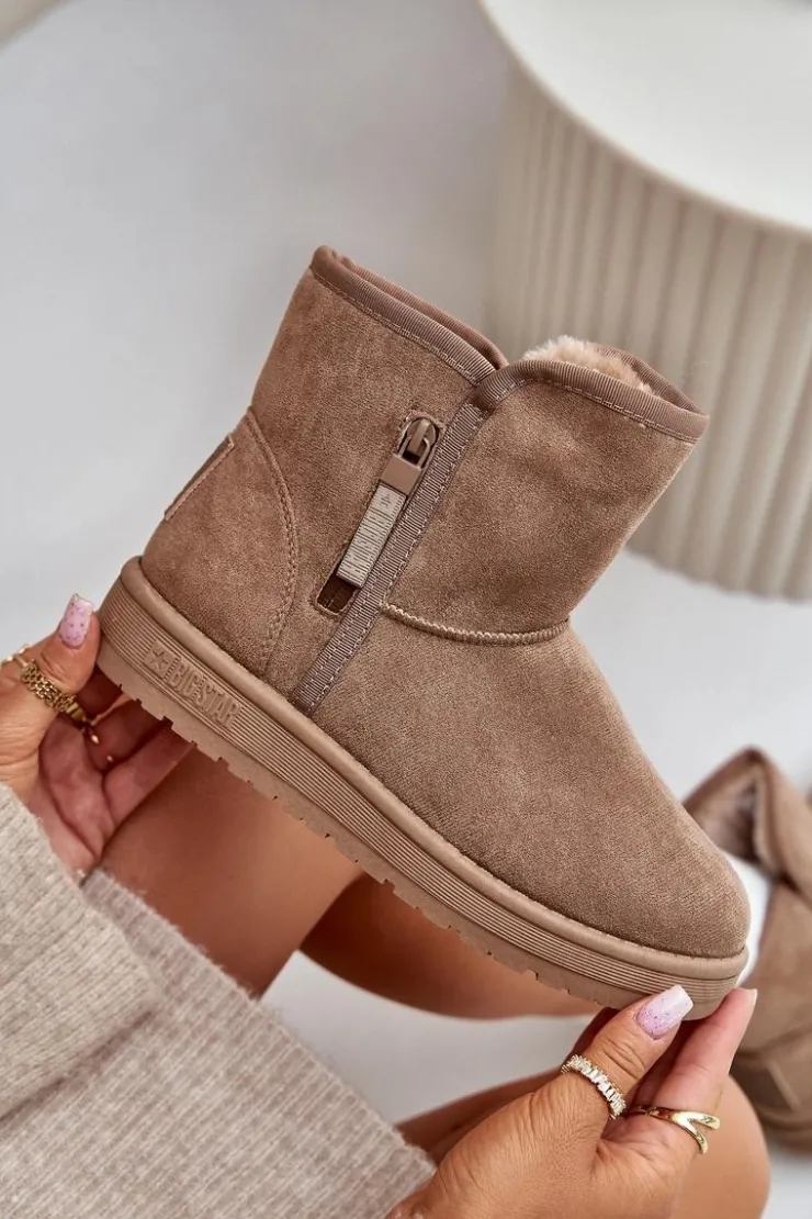 Big Star Shoes Śniegowce Damskie*Śniegowce Damskie Big Star OO274A165 Beżowe Beżowy