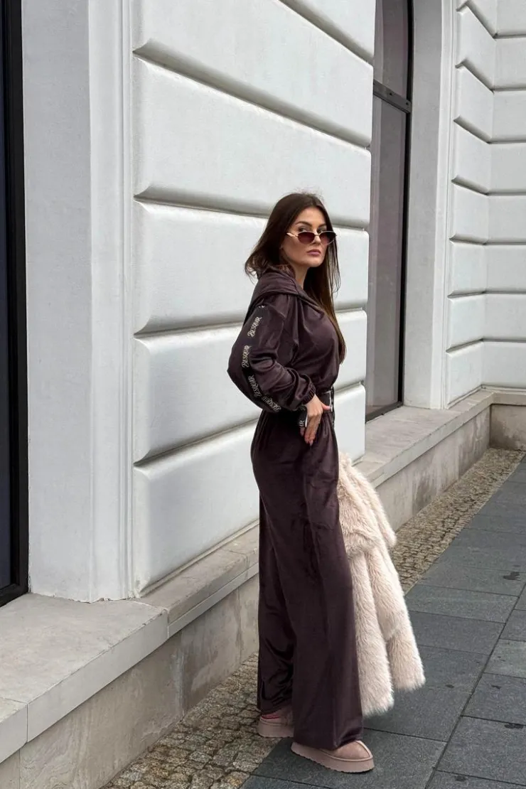 New Boto Śniegowce Damskie Na Platformie Z Futerkiem I Haftem Ciemnobeżowe Querina Beżowy