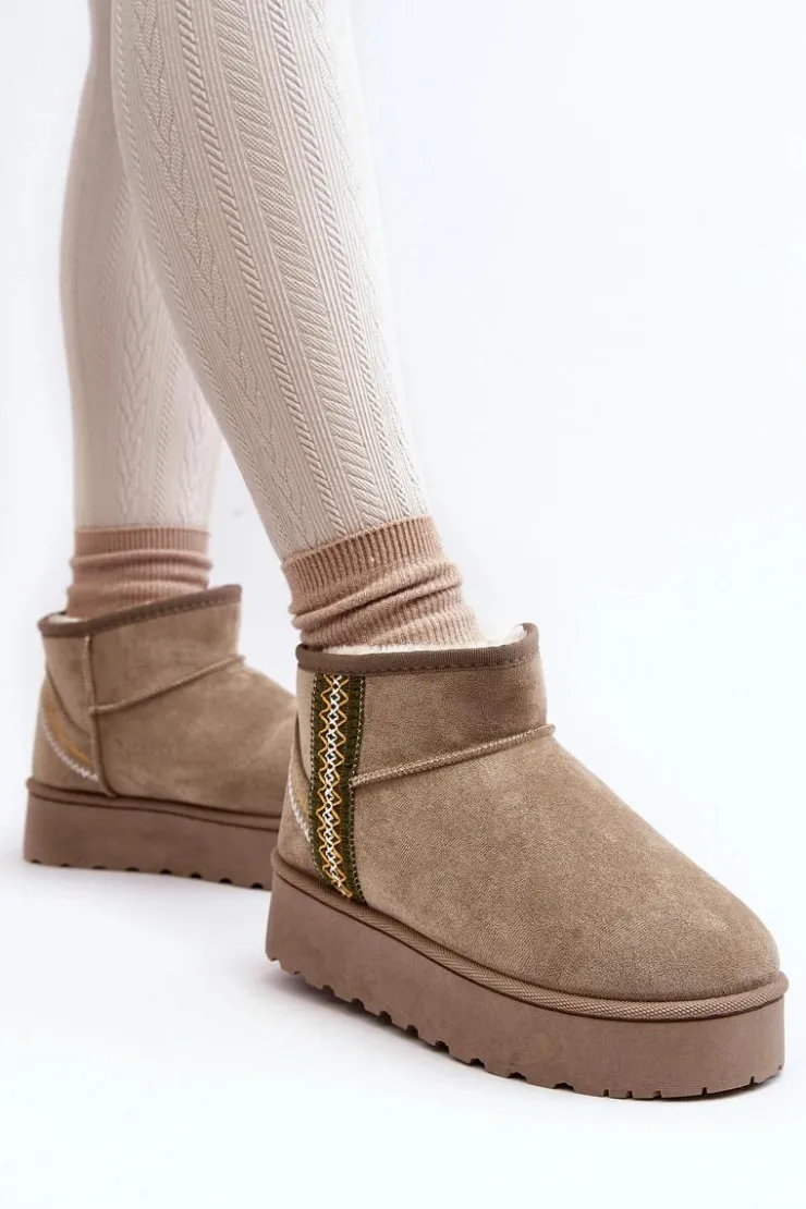 Online Boto Śniegowce Damskie Na Platformie Ocieplane Zielone Lomessa