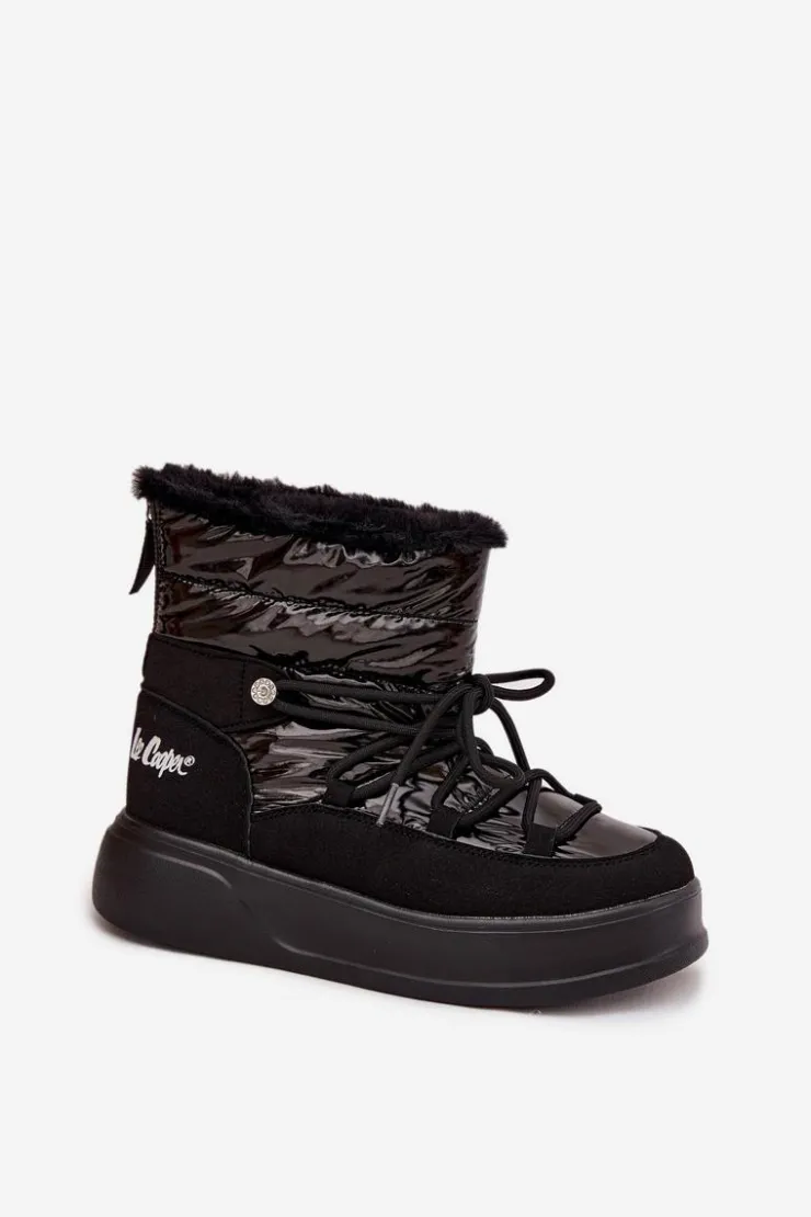 Online Lee Cooper Śniegowce Damskie Na Platformie LCJ-25-03-3814 Czarne Czarny
