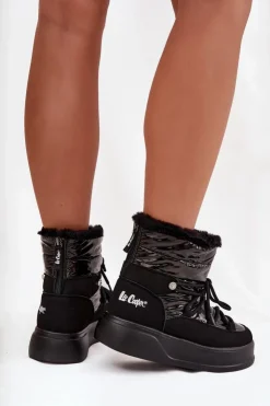 Online Lee Cooper Śniegowce Damskie Na Platformie LCJ-25-03-3814 Czarne Czarny