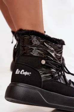 Online Lee Cooper Śniegowce Damskie Na Platformie LCJ-25-03-3814 Czarne Czarny