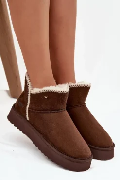 Wrangler Śniegowce Damskie*Śniegowce Damskie Na Platformie 20253093.IKU Czekoladowe Brązowy