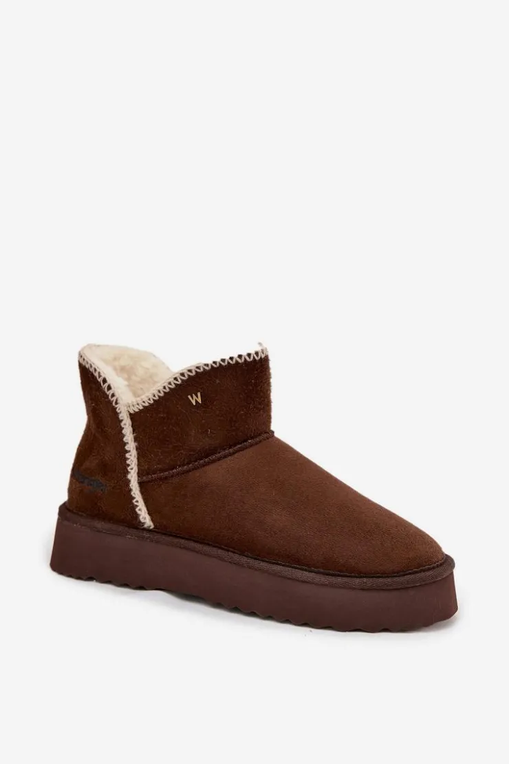 Wrangler Śniegowce Damskie*Śniegowce Damskie Na Platformie 20253093.IKU Czekoladowe Brązowy