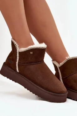 Wrangler Śniegowce Damskie*Śniegowce Damskie Na Platformie 20253093.IKU Czekoladowe Brązowy