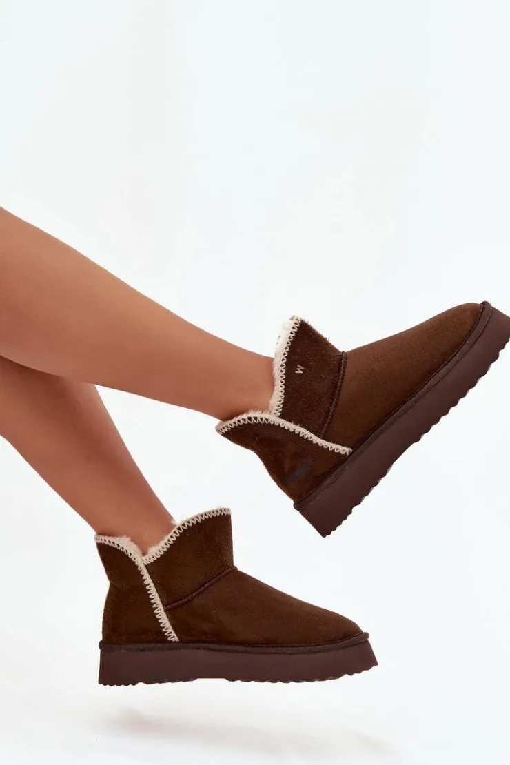 Wrangler Śniegowce Damskie*Śniegowce Damskie Na Platformie 20253093.IKU Czekoladowe Brązowy