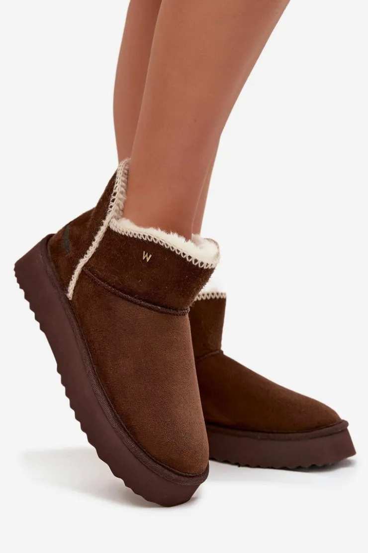 Wrangler Śniegowce Damskie*Śniegowce Damskie Na Platformie 20253093.IKU Czekoladowe Brązowy