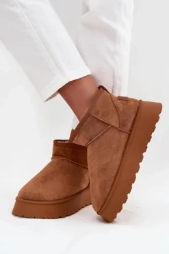 Damskie Boto Śniegowce Damskie Na Platformie Camel Celyra