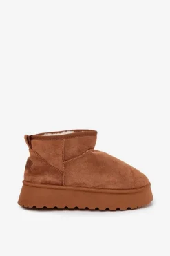 Damskie Boto Śniegowce Damskie Na Platformie Camel Celyra